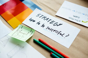 Merchant law firm note on desk about strategy image